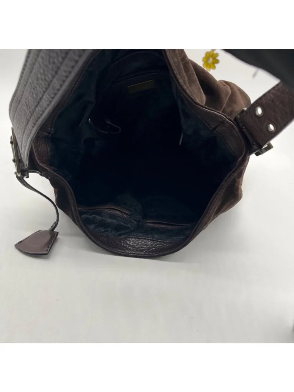 Banana Republic Chocolate Brown Suede Slouchy Hobo Bag